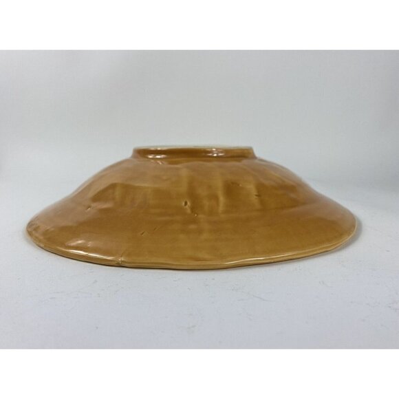 Kani of Hawaii Handmade Hibiscus 11.5” Bowl Basketweave Sunflower Ceramic Bowl - Picture 9 of 12